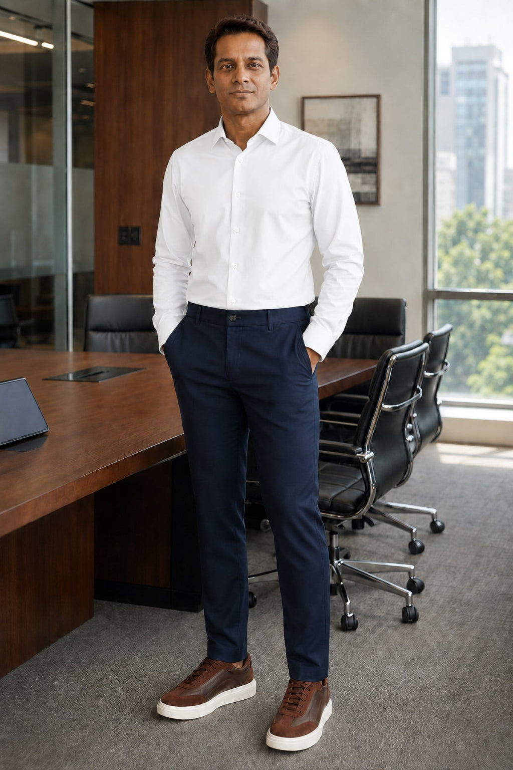 Kit Marinho Clássico com a camisa branca