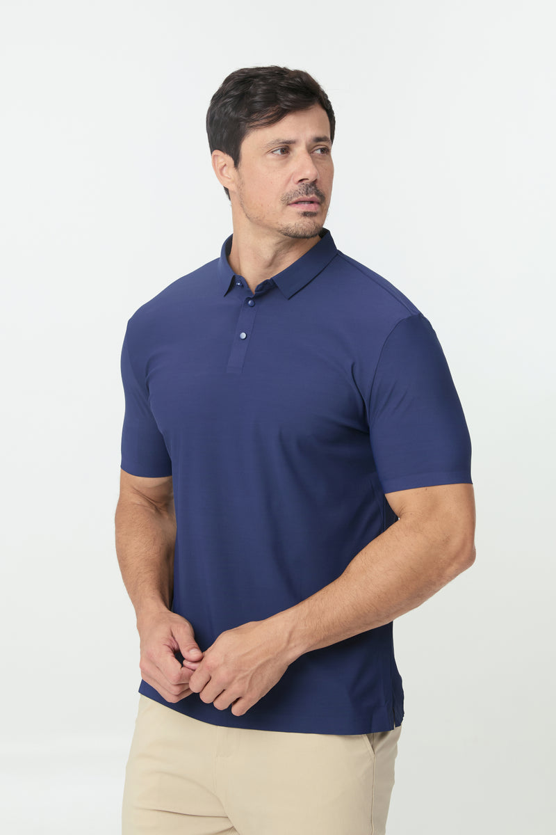 Polo Tech Ultra — Azul Marinho