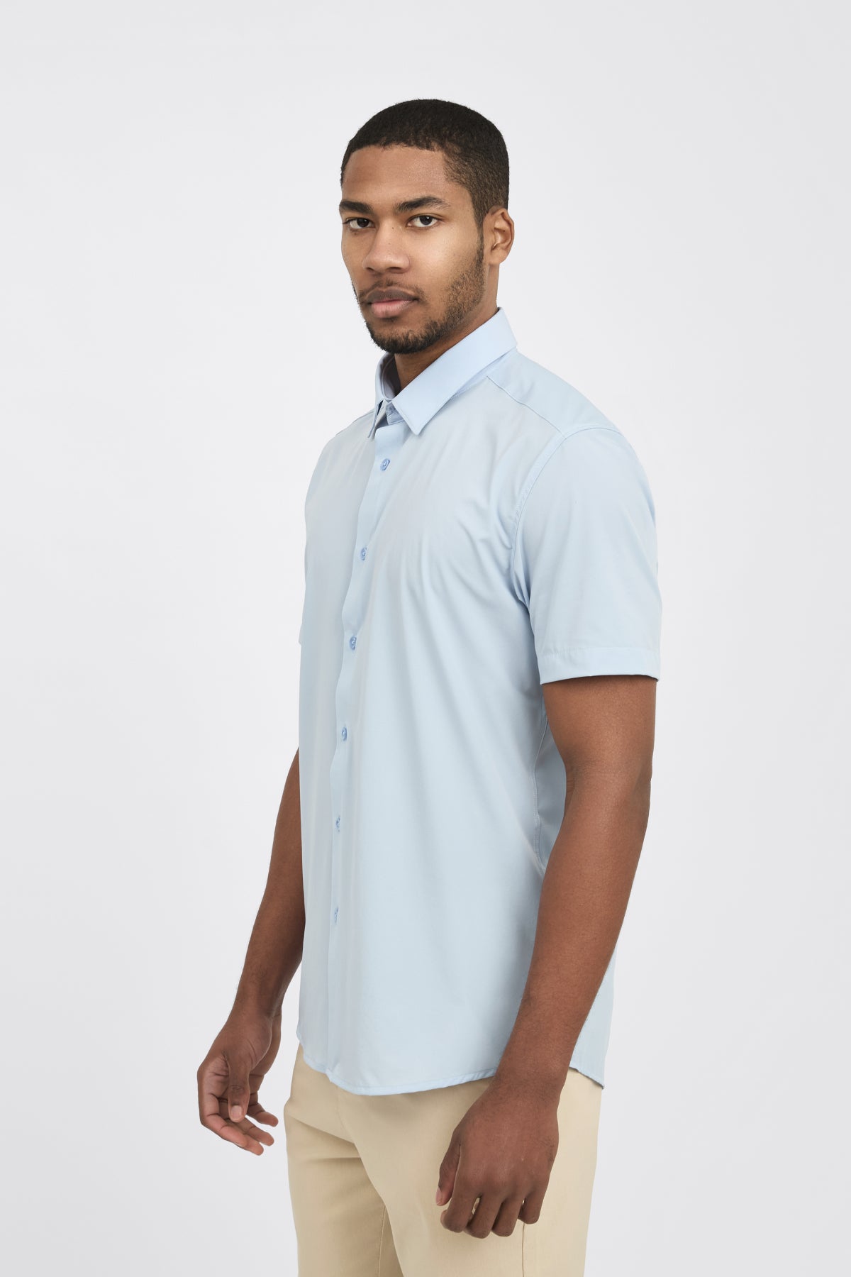 Camisa Social Anti-Amassado Flex Manga Curta