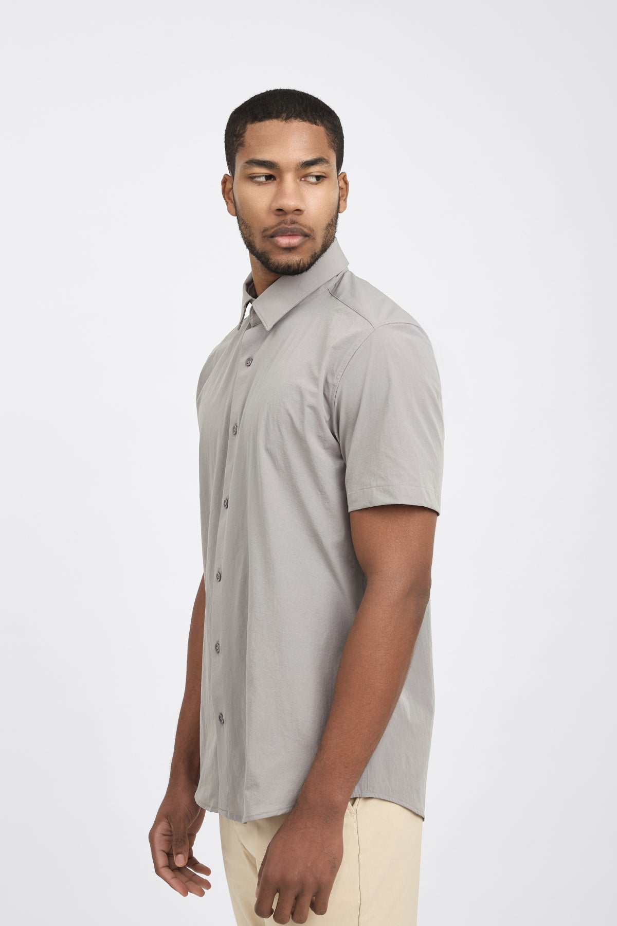 Camisa Social Anti-Amassado Flex Manga Curta