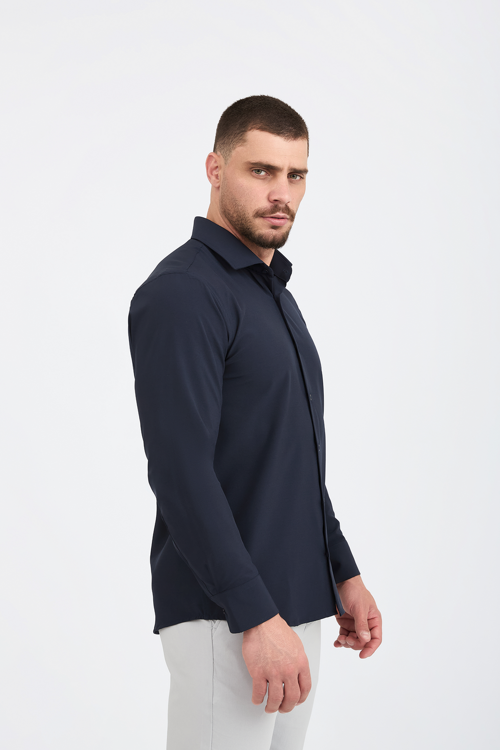 Camisa Social Anti-Amassado Gola Italiana