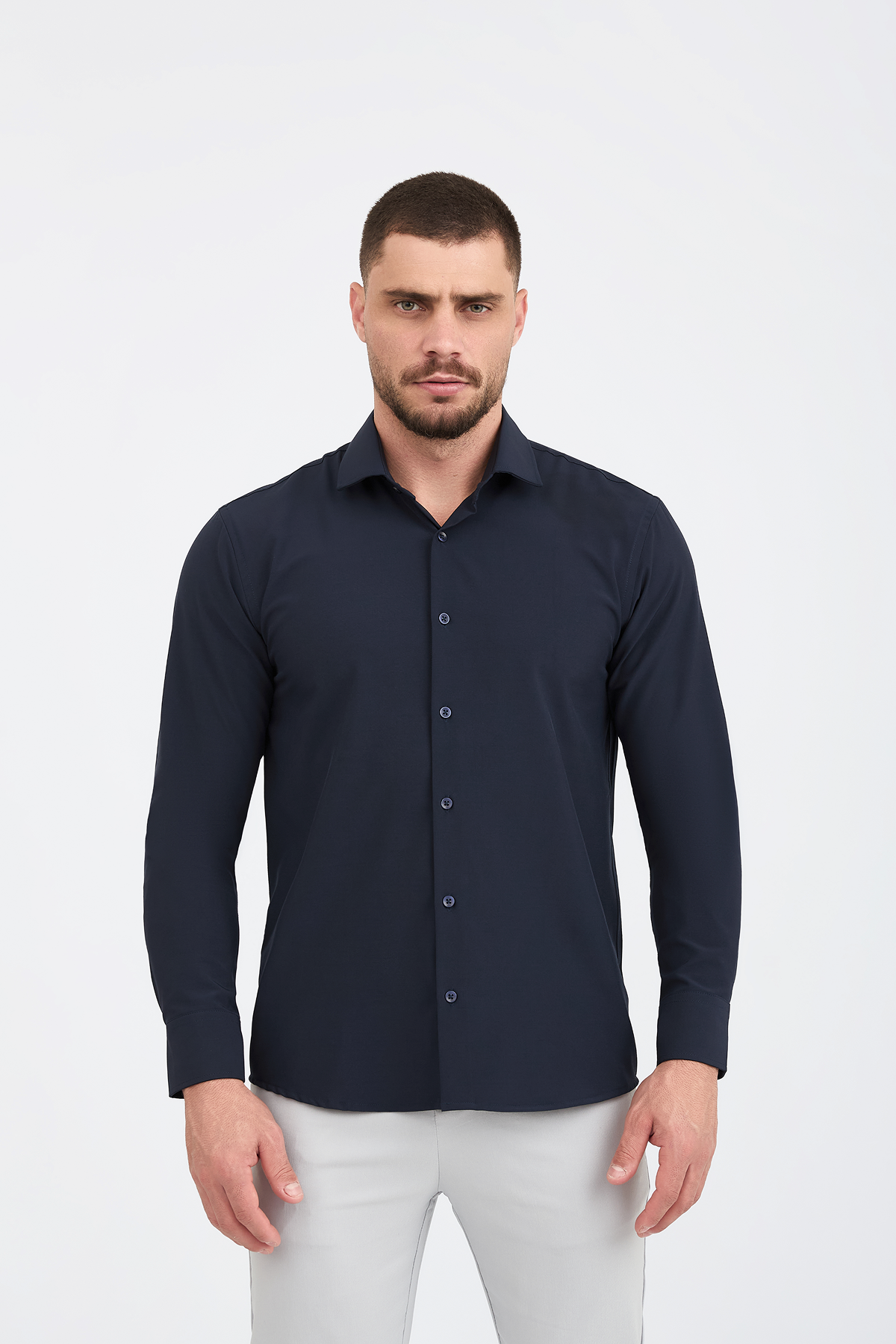Camisa Social Anti-Amassado Gola Italiana