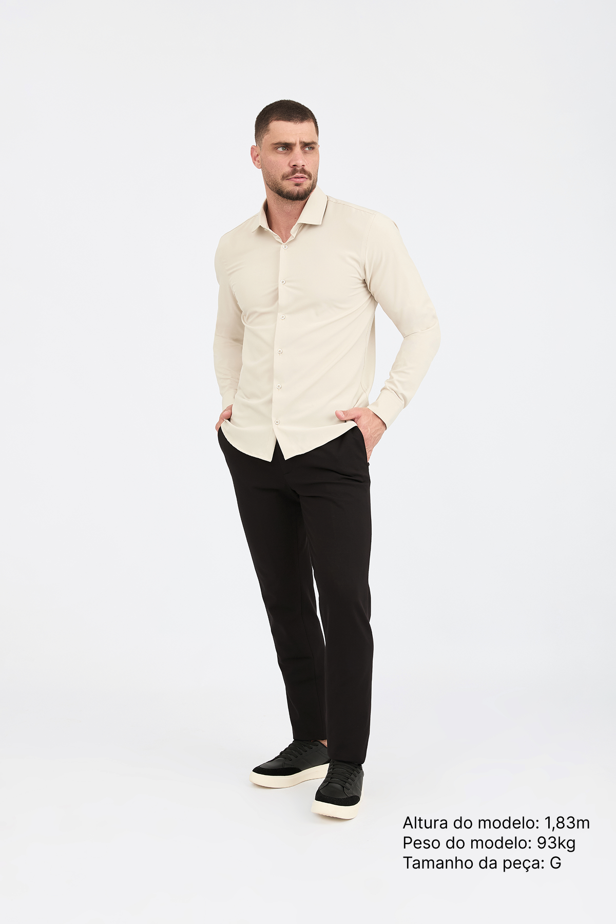 Camisa Social Anti-Amassado Gola Italiana