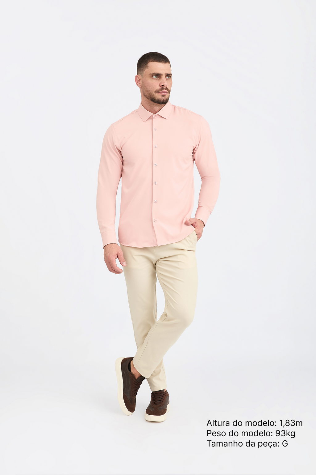 Camisa Social Anti-Amassado Gola Italiana