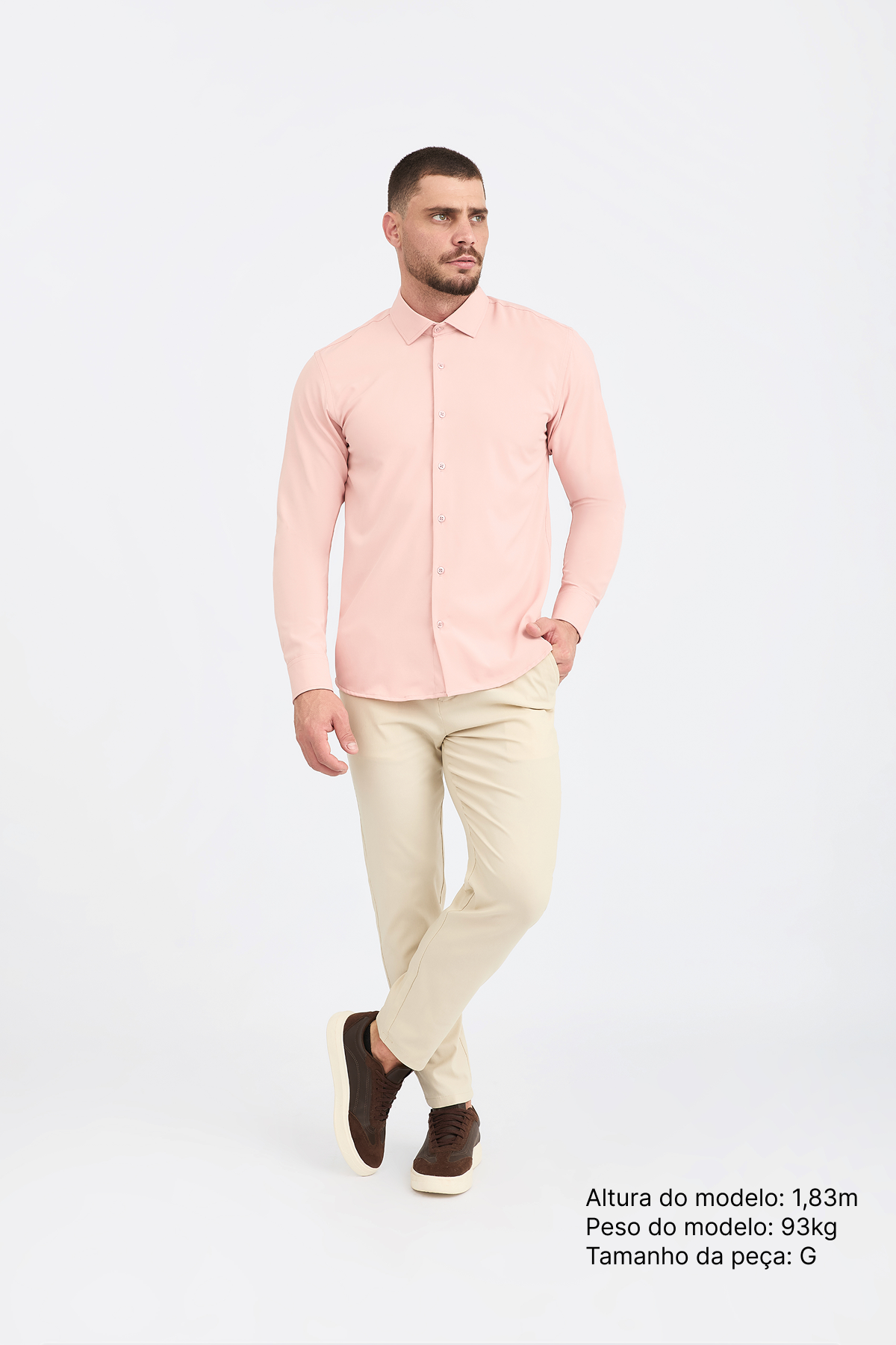Camisa Social Anti-Amassado Gola Italiana