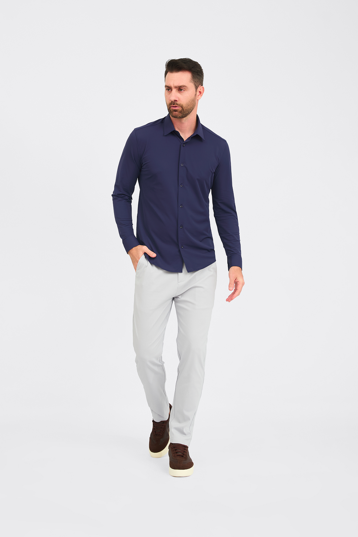 Camisa Social Anti-Amassado Piquet Signature