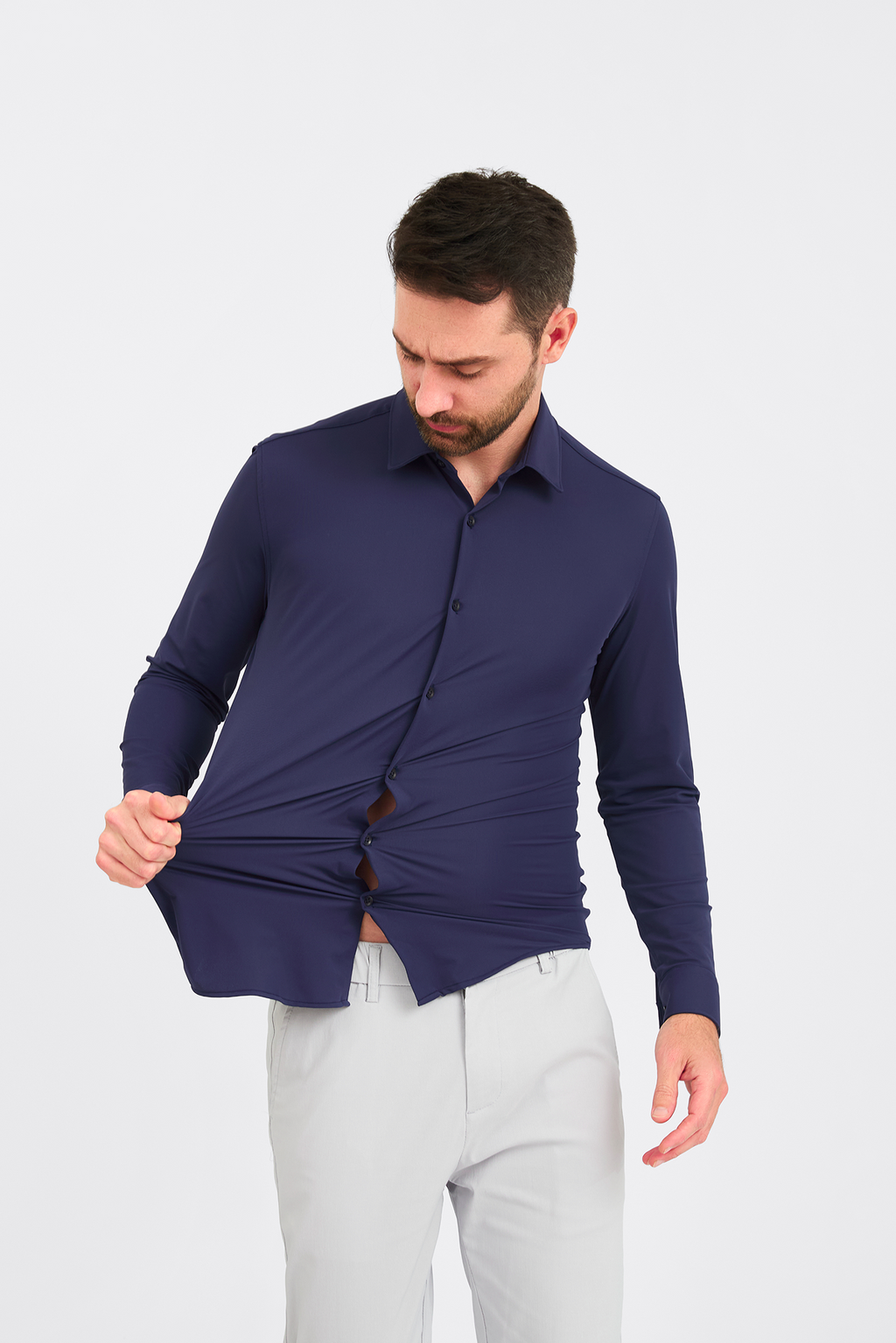 Camisa Social Anti-Amassado Piquet Signature