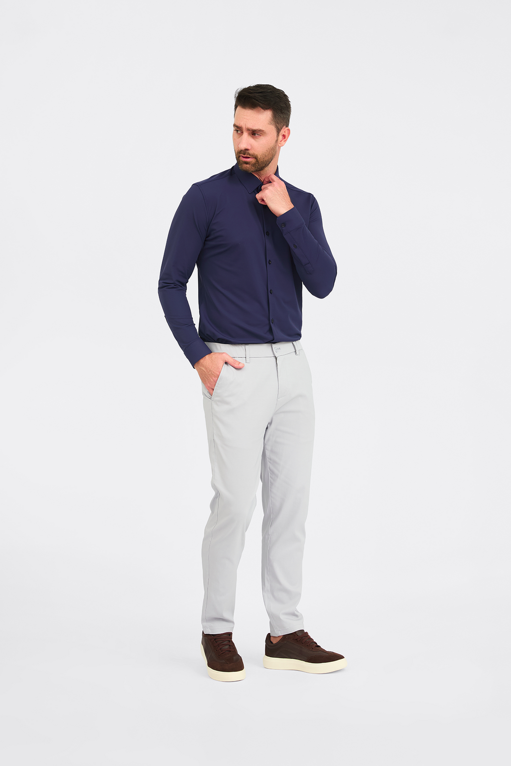 Camisa Social Anti-Amassado Piquet Signature