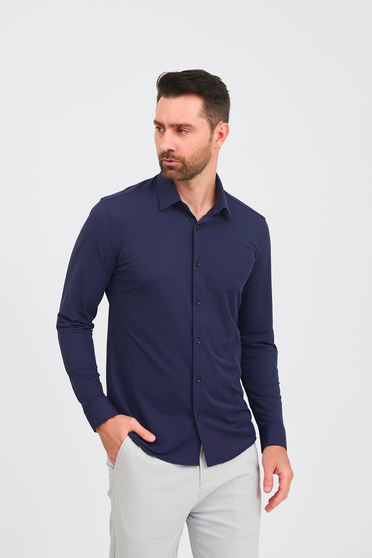 Camisa Social Anti-Amassado Piquet Signature