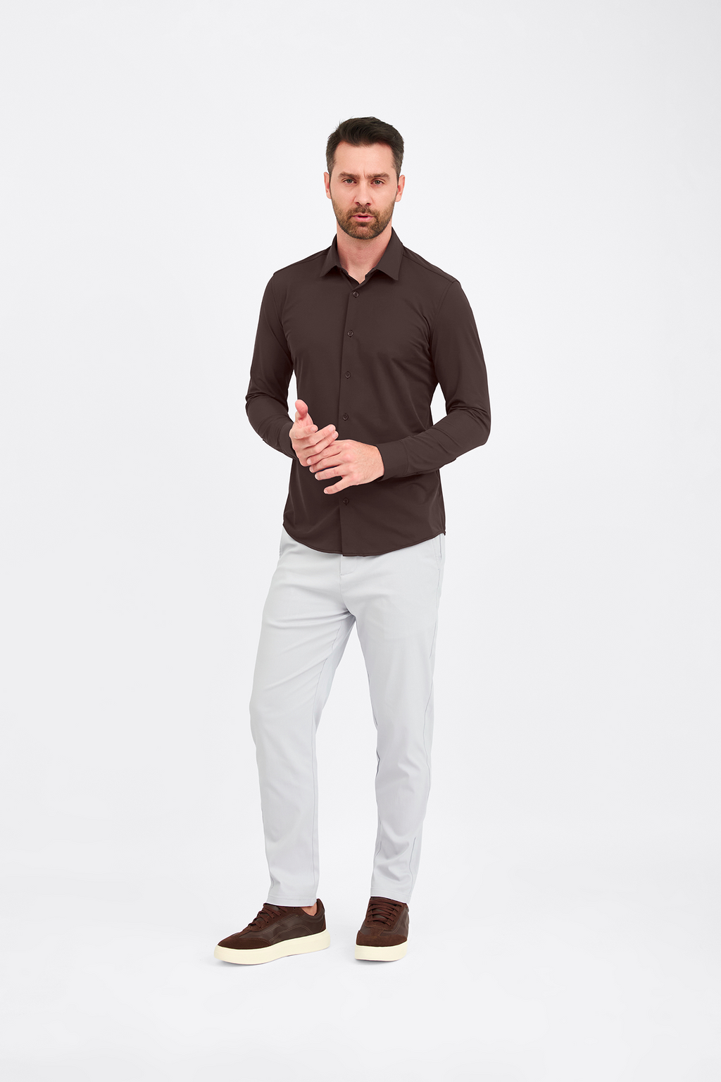 Camisa Social Anti-Amassado Piquet Signature