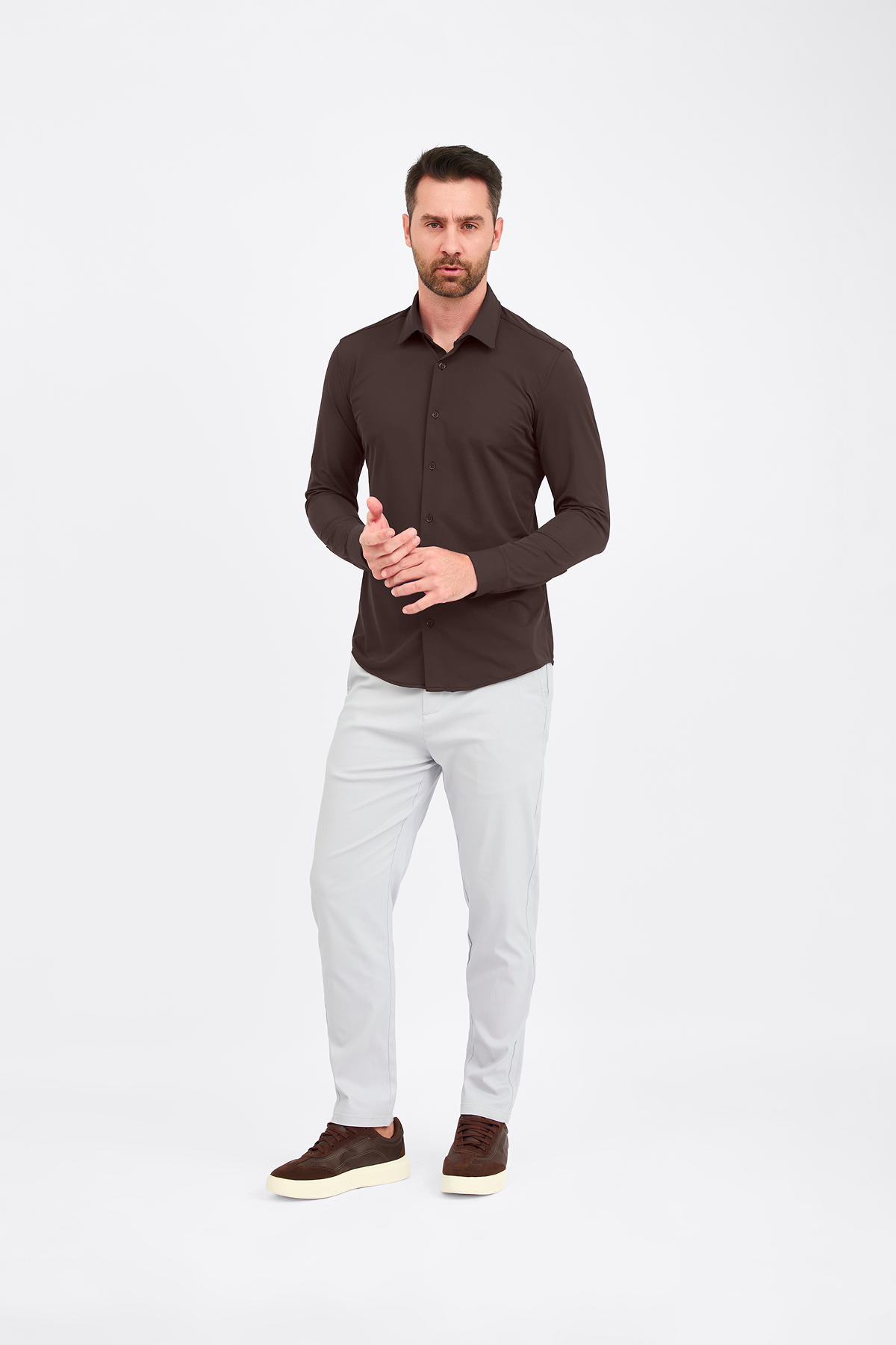 Camisa Social Anti-Amassado Piquet Signature