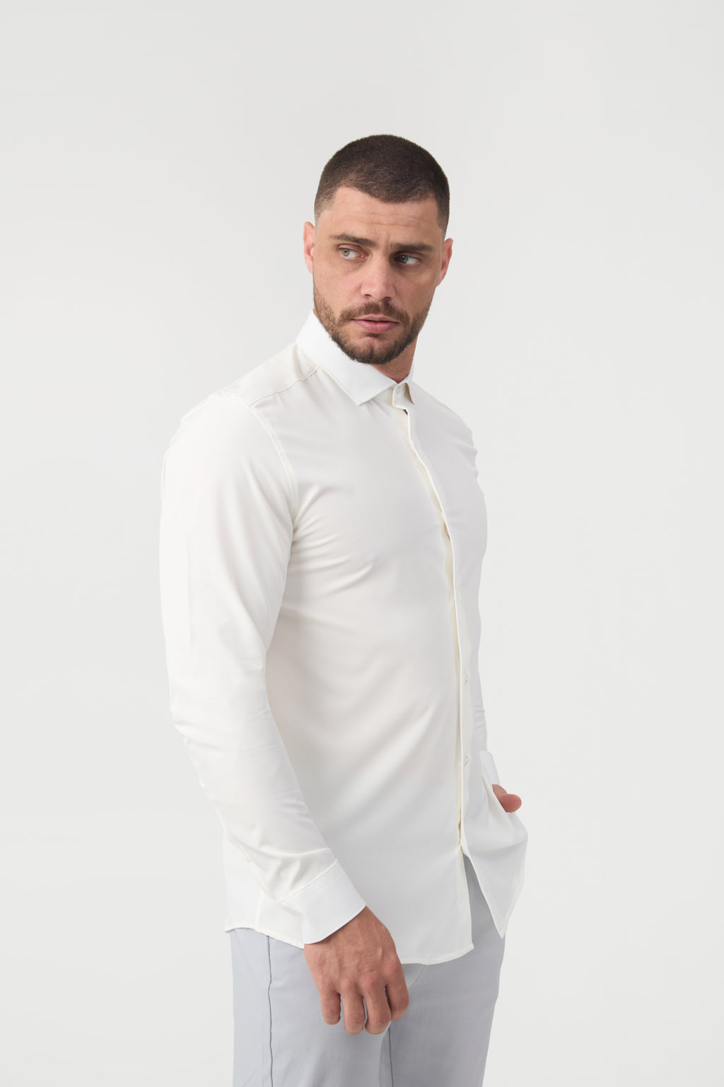 Camisa Social Anti-Amassado Gola Italiana - Primeira Coleção