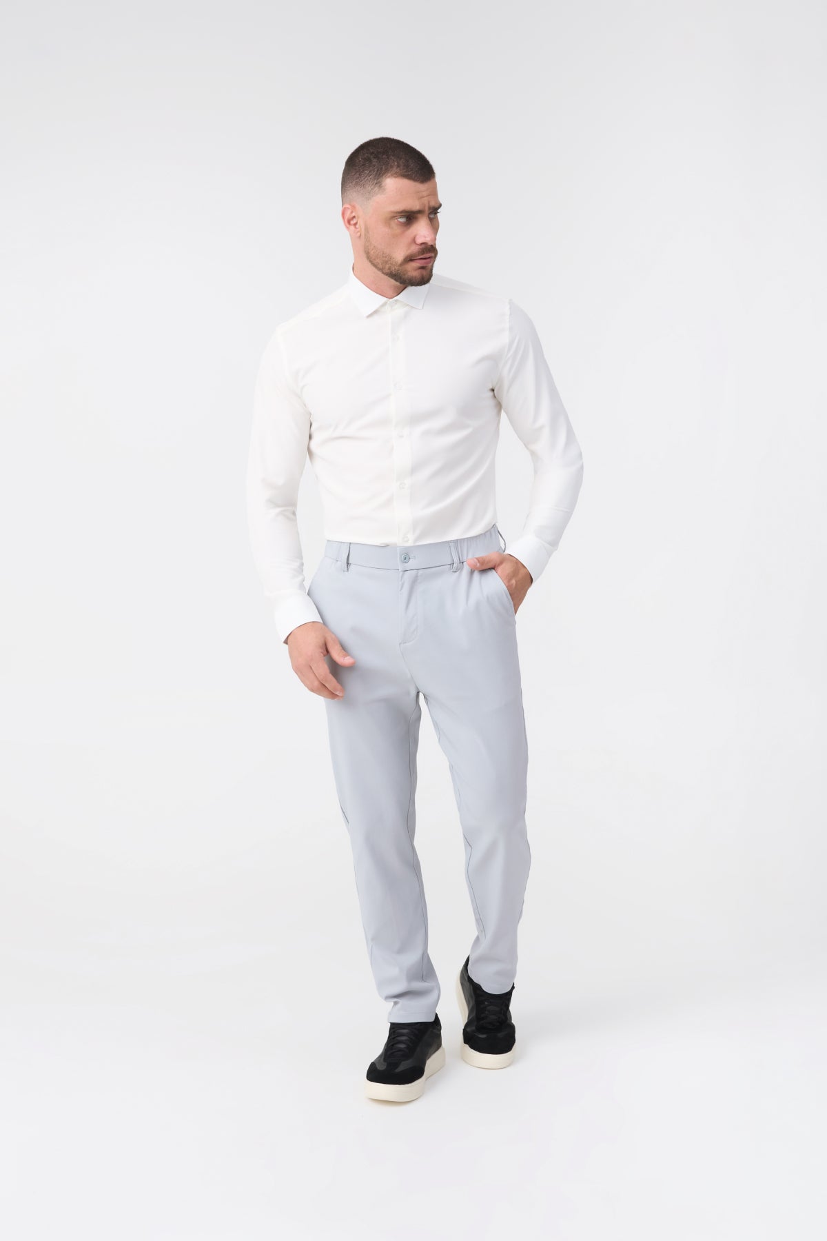 Camisa Social Anti-Amassado Gola Italiana - Primeira Coleção