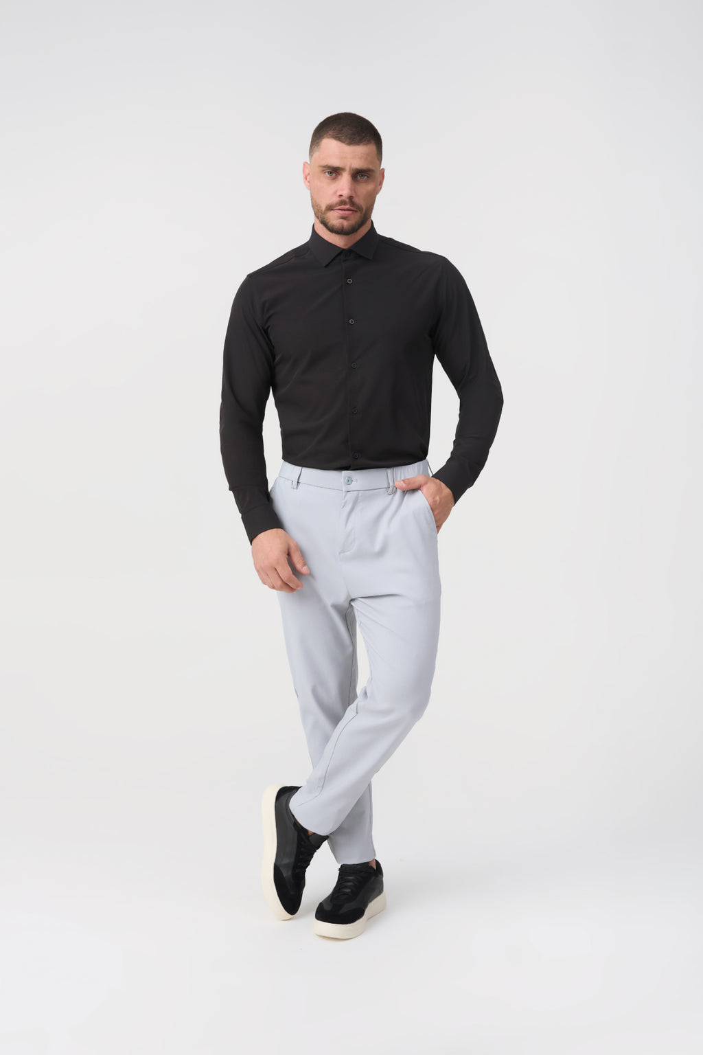 Camisa Social Anti-Amassado Gola Italiana - Primeira Coleção