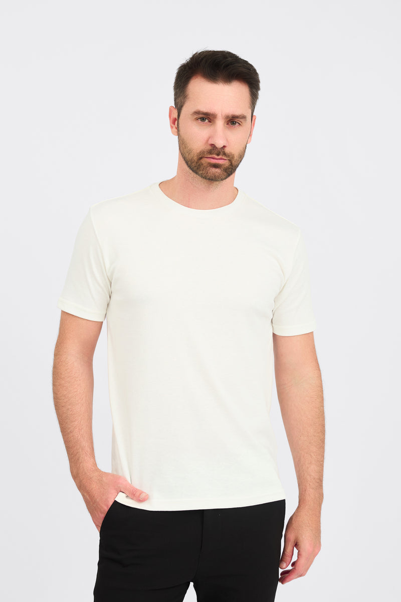 Camiseta Suedine Slim — Off White