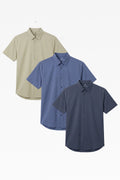 Camisa Social Anti-Amassado Flex Manga Curta | Leve 3 pague 2