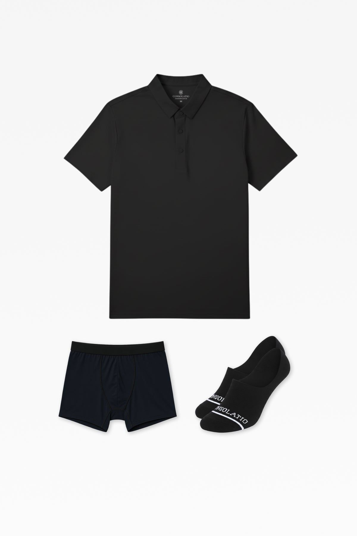 SF-Kit Camisa Polo Ultra + Cueca Boxer + Meia Invisível