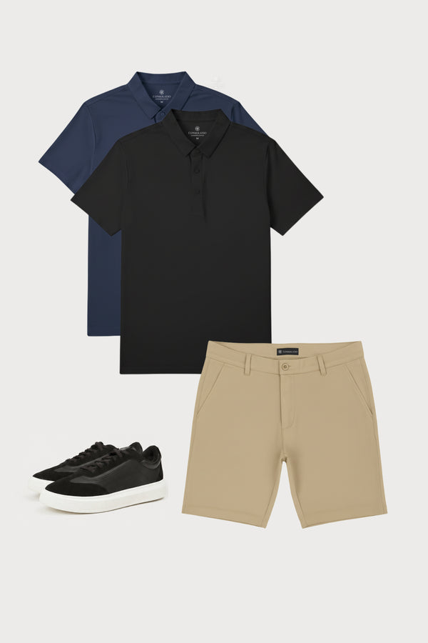 Kit 2 Polos Ultra + Bermuda Ultra + Tênis Vintage