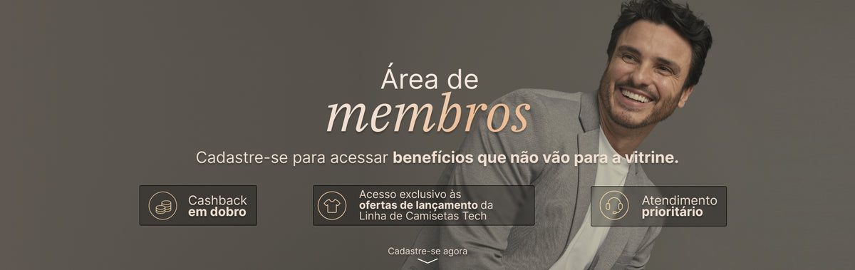 Área de membros — cadastre-se para acessar benefícios que não vão para a vitrine